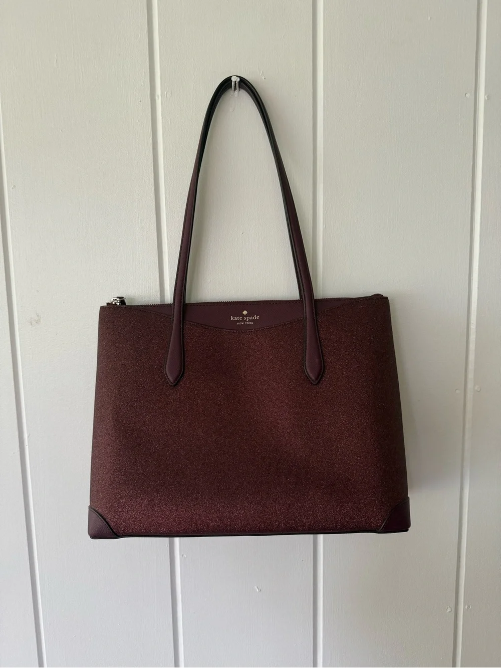 Kate Spade New York Shimmery Large Tote in Deep Nova
